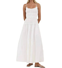 WISTERIA LANE Smocked Maxi Dress in white - women's dress