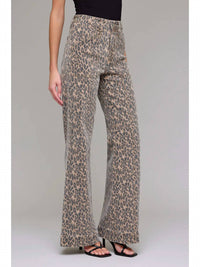Hidden - Cheetah High Rise Flare Jeans