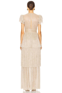 SABINA MUSAYEV Sarah Maxi Dress in gold - women's dress - alternate view