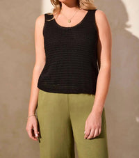 Tribal - Crochet Scoop Neck Tank Top