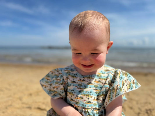 Vignette - Girl's Printed Miranda Ruffle Bubble Onesie