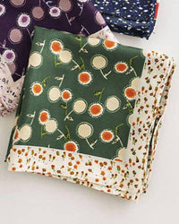 Funkyrel - Women's Dandelion Print Ruffle Scarf And Head Wrap