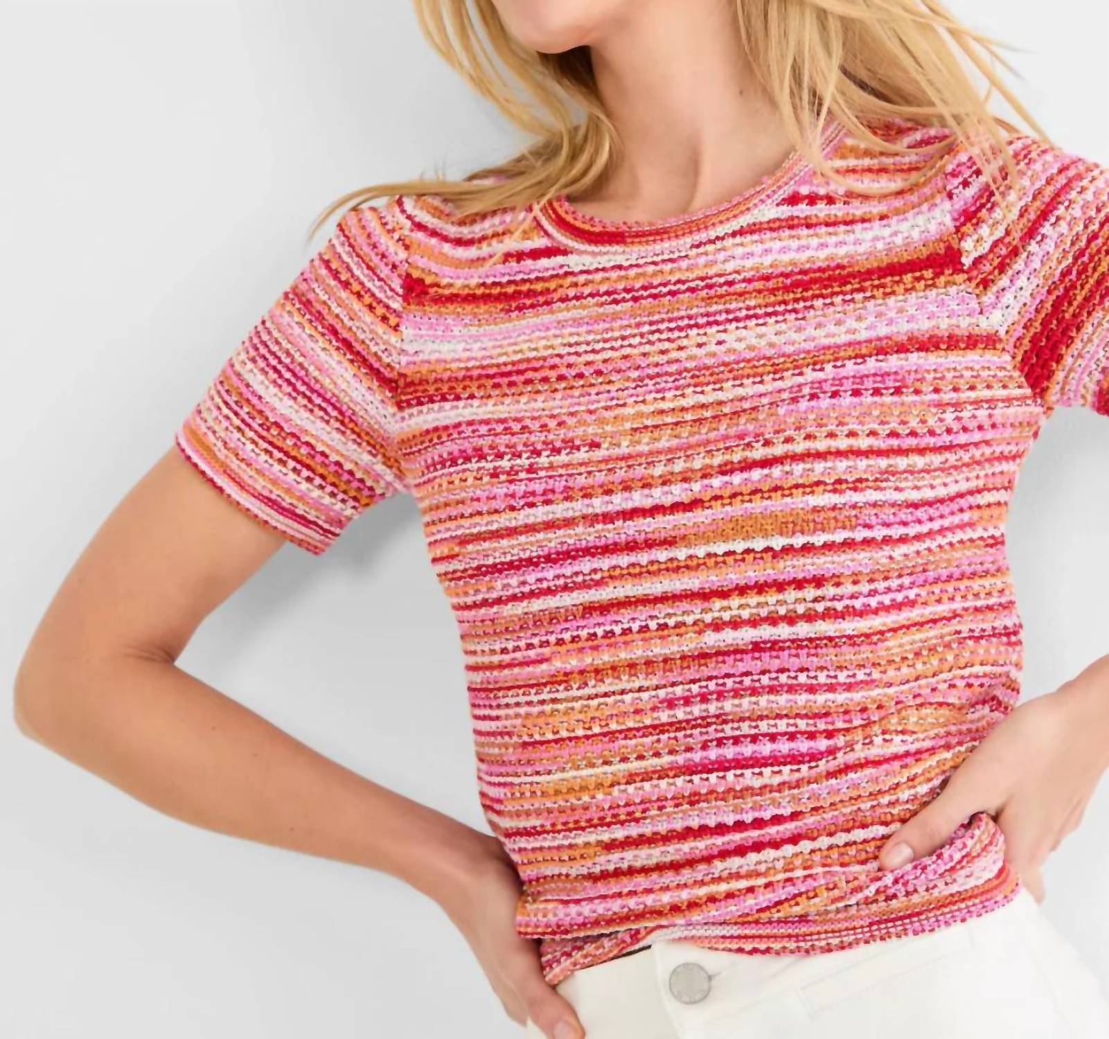 Nic + Zoe - Space Dye Short Sleeve Tee