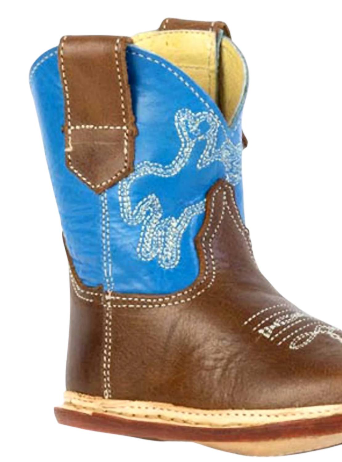 Tin Haul Boys Cowbabies Bronc Rider Boots in brown - kids' boots - detail view