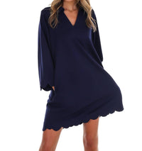Jodifl - Women's Simply Styled Scallop Mini Dress