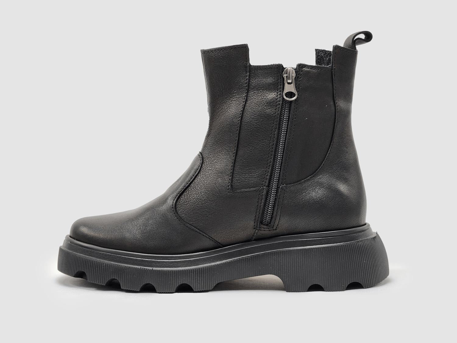 Kcr Group - Women's Modern Insulated Zip-up Chelsea Leather Boots