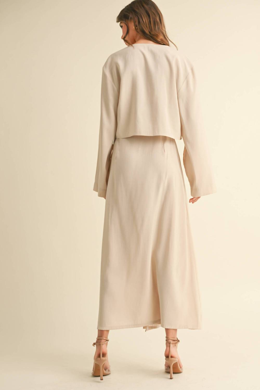 Miou Muse - Long Sleeve Tie Front Top