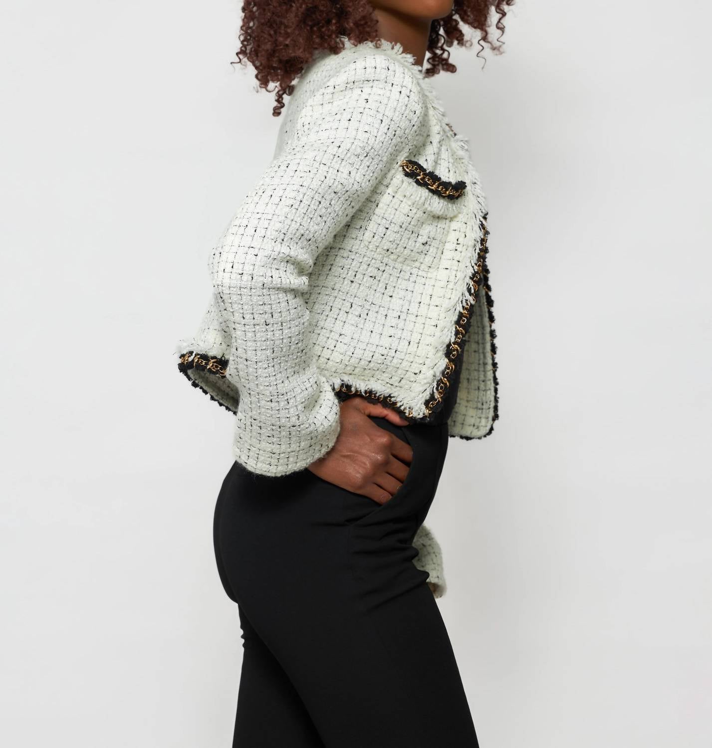 Solgo Atelier - Aret Tweed Bouclé Crop Jacket