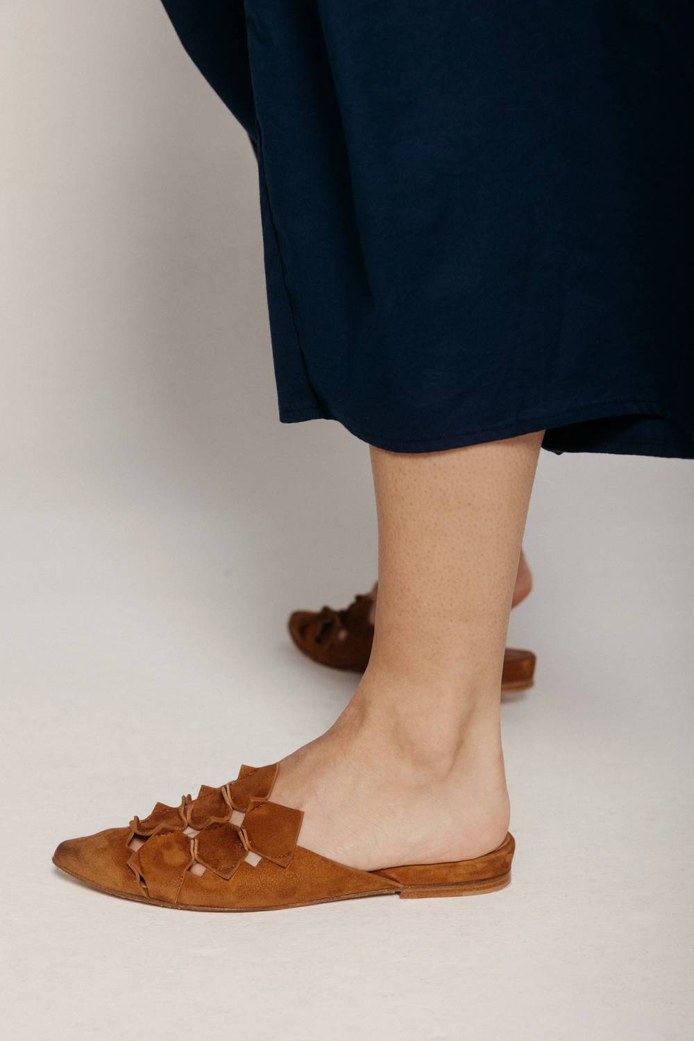 I.N.K. Shoes - Women's Salice Suede Flat Mules
