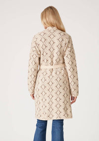 Lovestitch - Western Diamond Jacquard Belted Cardigan