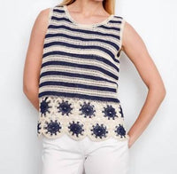 Charlie B - Contrast Sleeveless Crochet Top