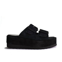 CORDANI Women's Karson 2 Platform Slide Sandal in black suede - women's sandal