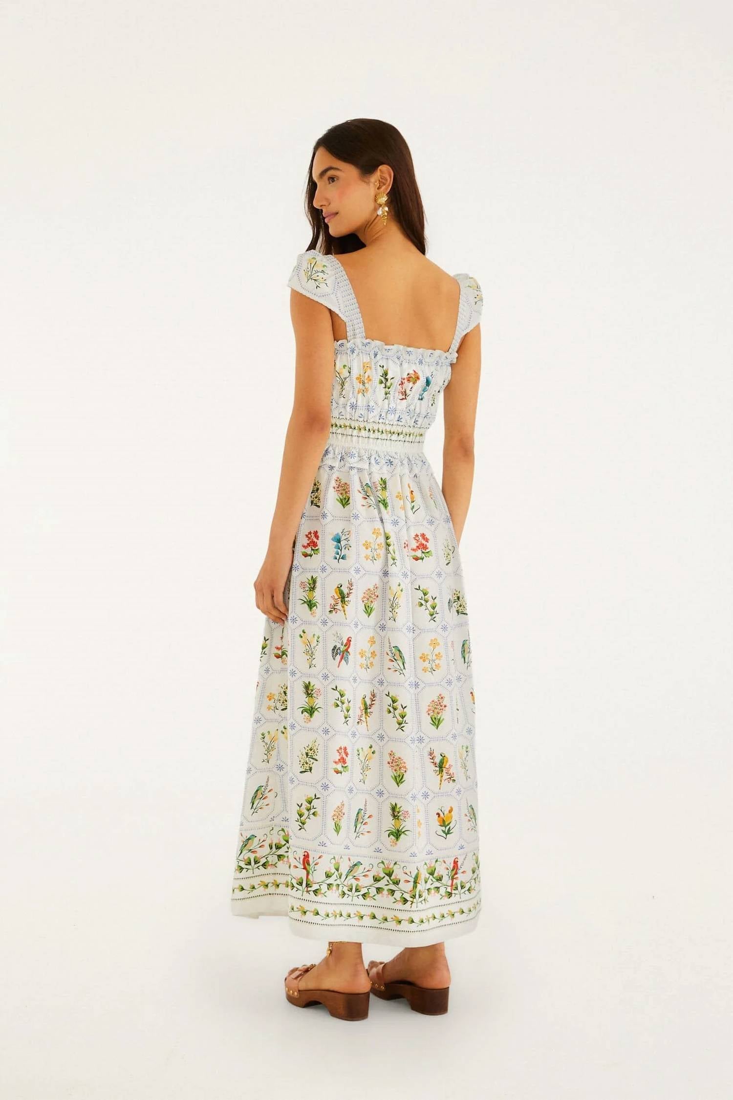 Farm Rio - Tropical Porcelain Maxi Dress