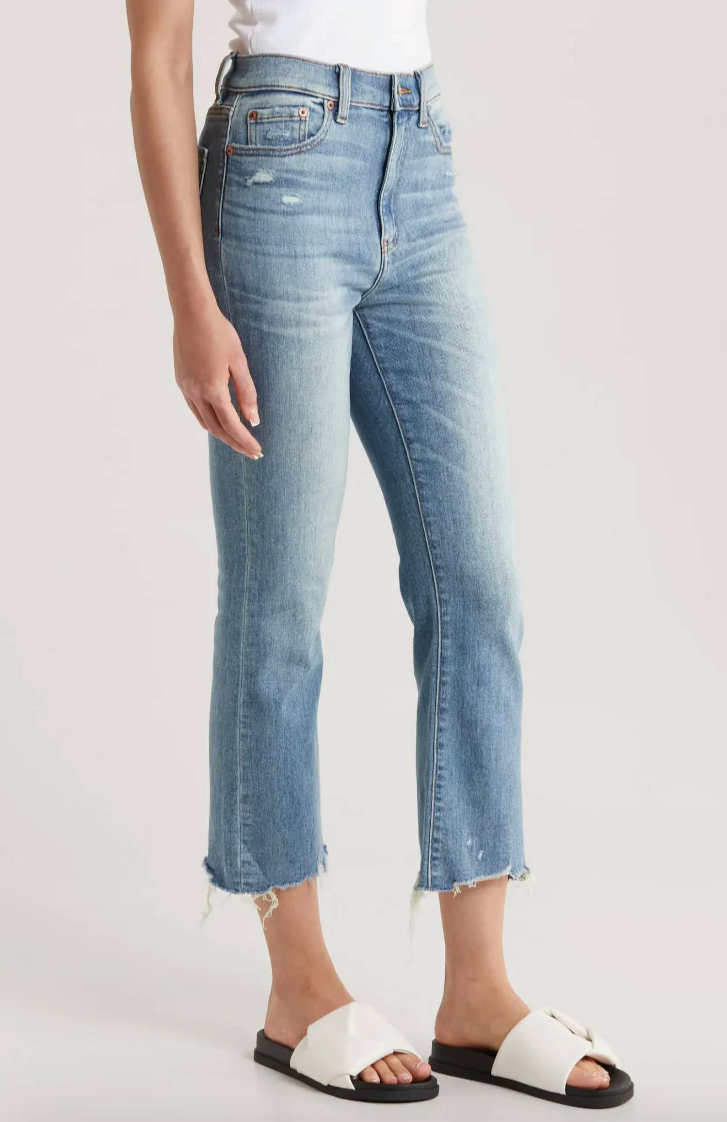 Daze - Shy Girl High Rise Crop Flare Jeans