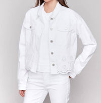 Charlie B - Twill Scalloped Eyelet Jacket