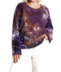 Umgee - Tie Dye French Terry Raglan Top