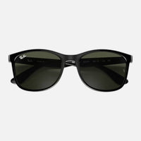 Ray Ban - Men's Square Sunglasses Polished Black Nylon Frame