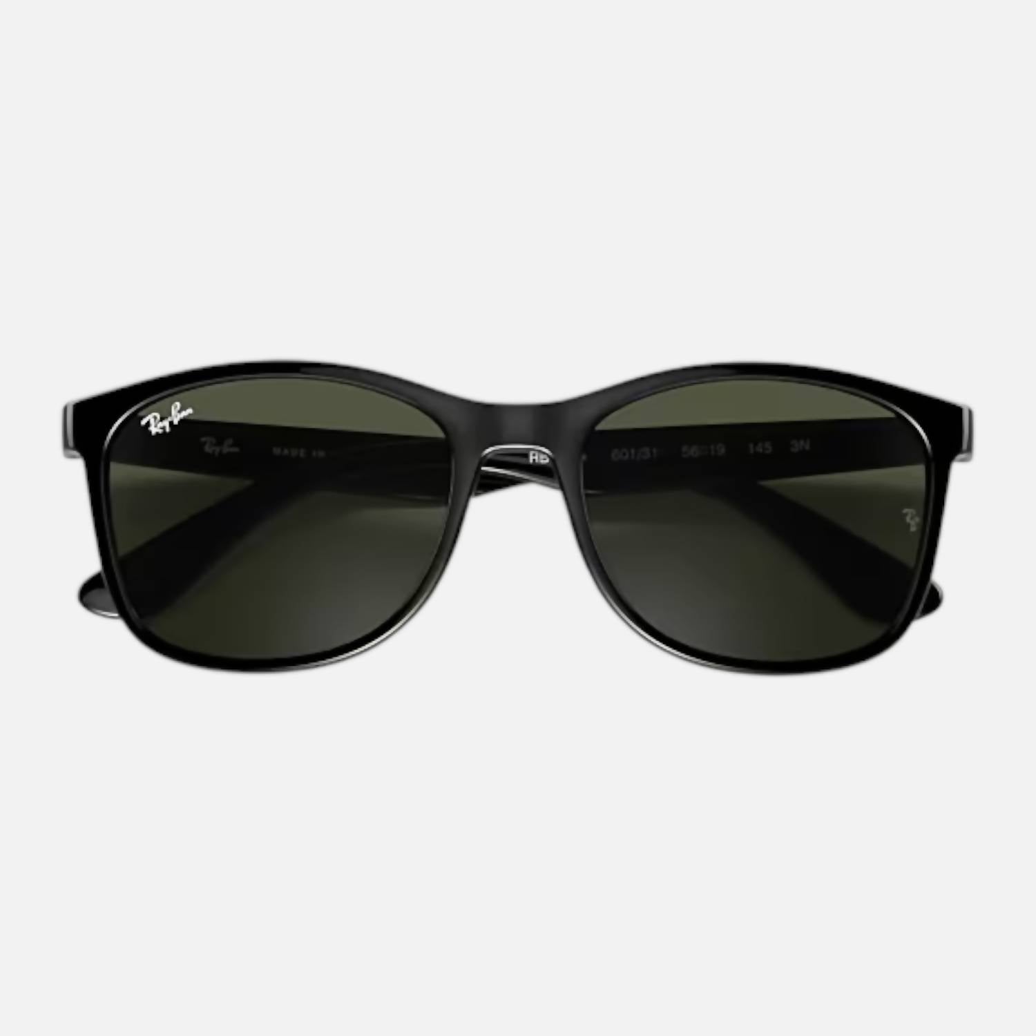 Ray Ban - Men's Square Sunglasses Polished Black Nylon Frame