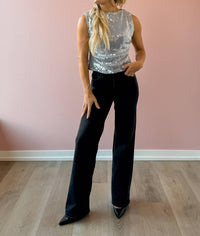 Lucy Paris - Michelle Sequins Sleeveless Top