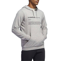 adidas Men's Definition Long Sleeve Basketball Hoodie in medium gray heather - men's shirt - view 4