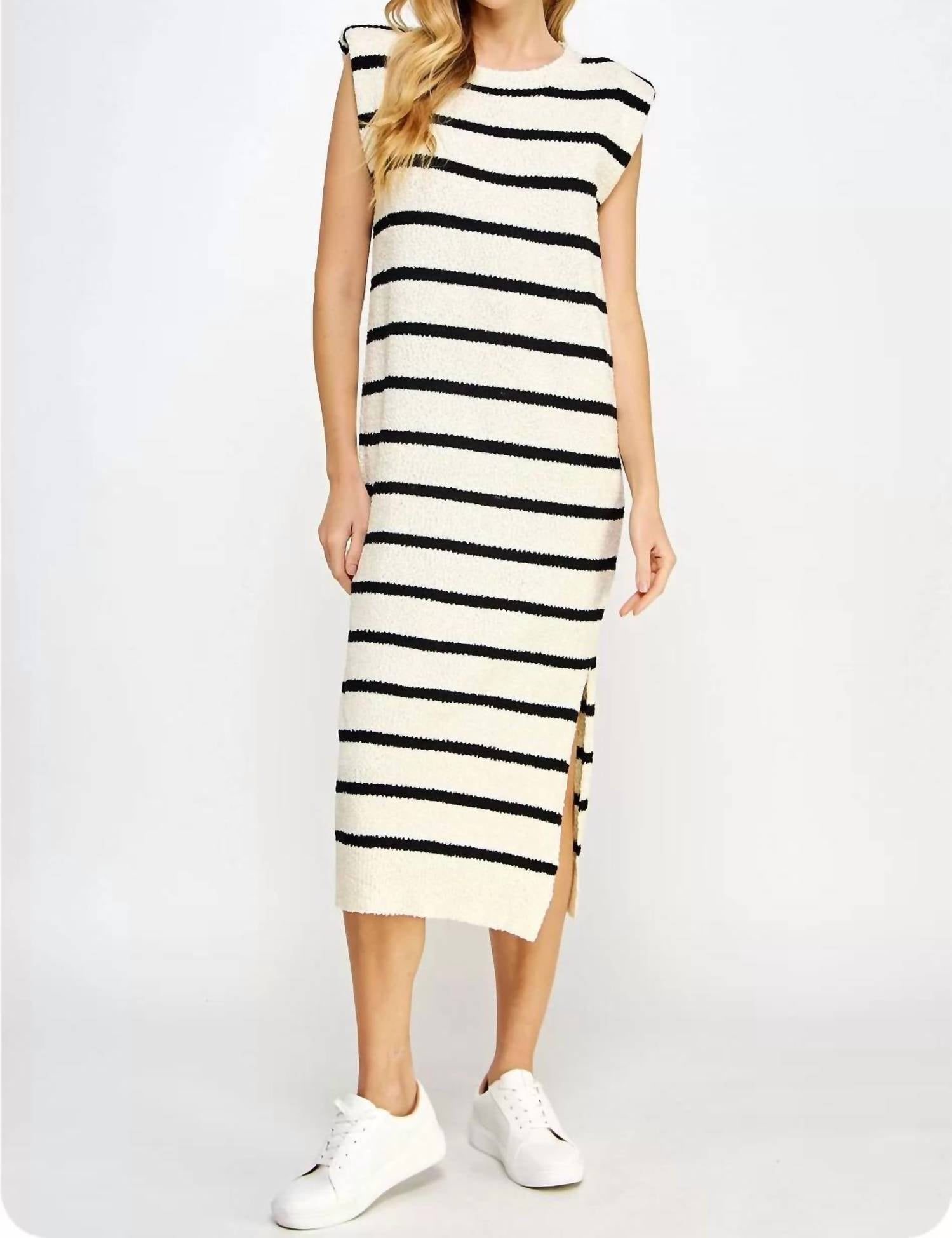 Strut & Bolt - Shoulder Pad Shift Midi Dress
