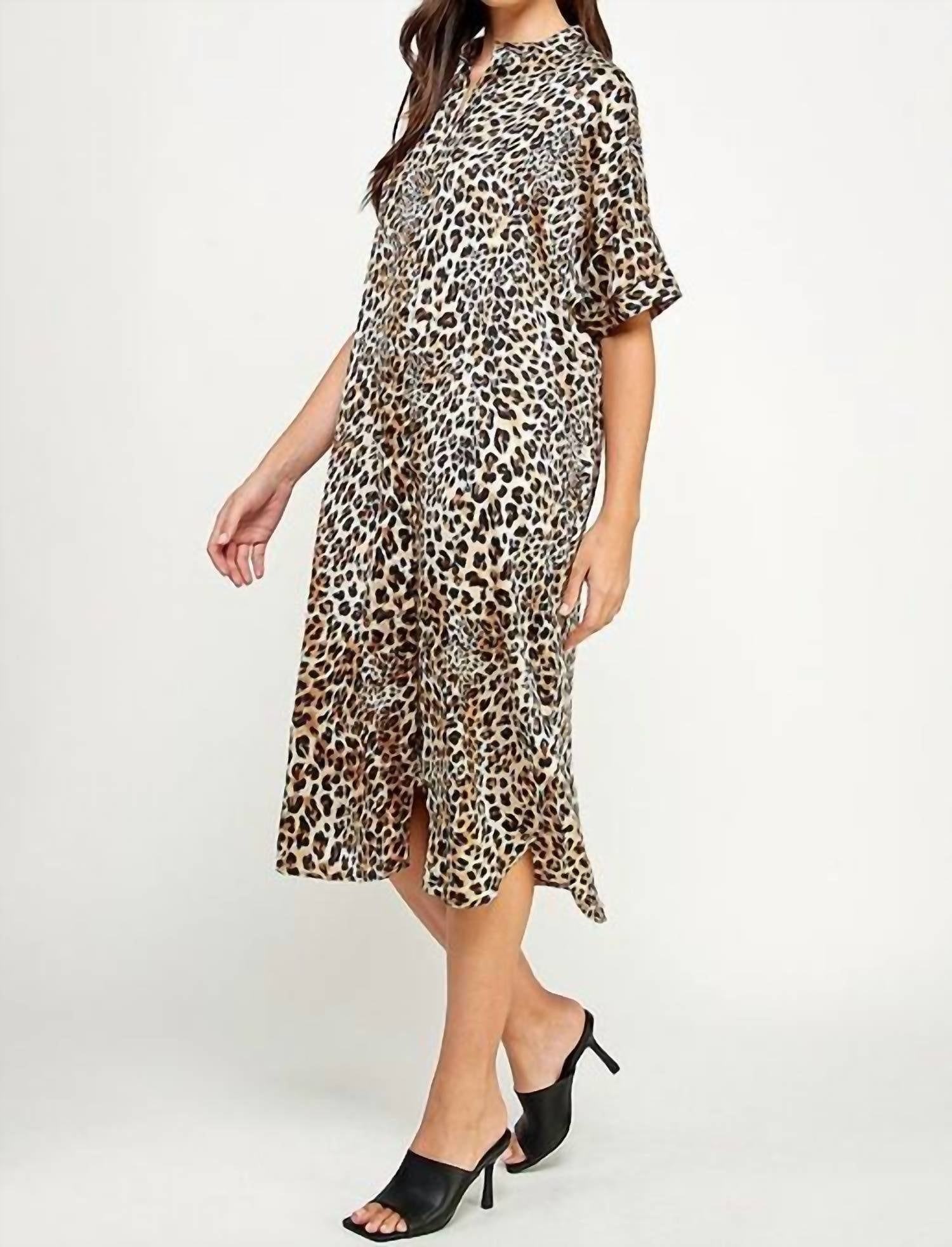 the button up print dress