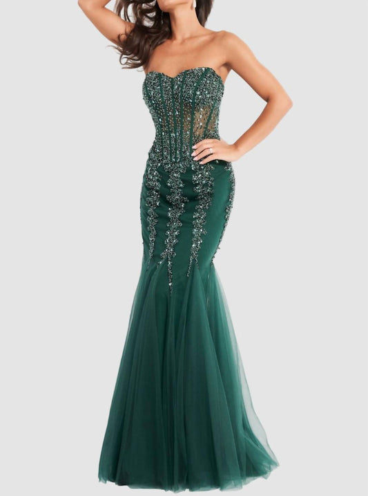 Jovani - Beaded Mermaid Dress