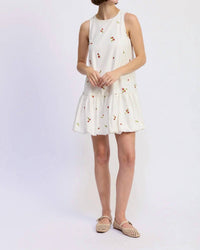 En Saison - Women's Strawberry Kiss Bubble Hem Mini Dress