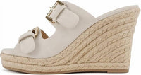 Soda - Women's Double Strap Wedge Sandal With Buckle Closures