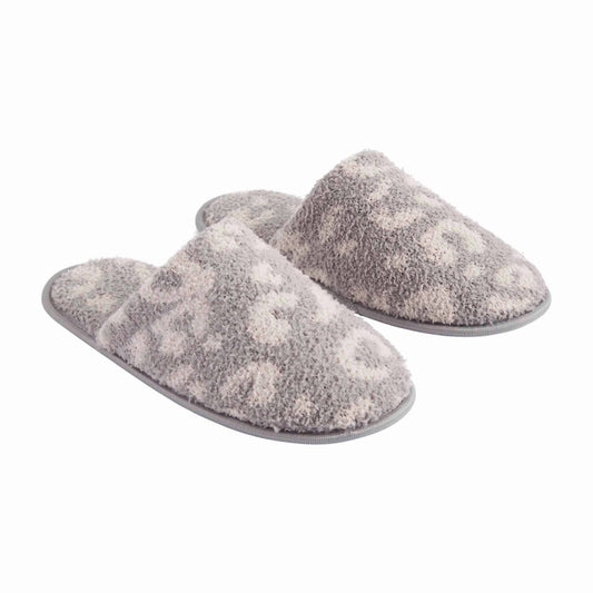 Mudpie - Chenille Leopard Slippers