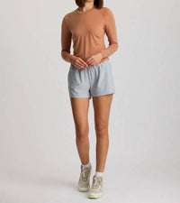 FREE FLY Women's Pull On Breeze Short in aspen grey - women's shorts - view 4