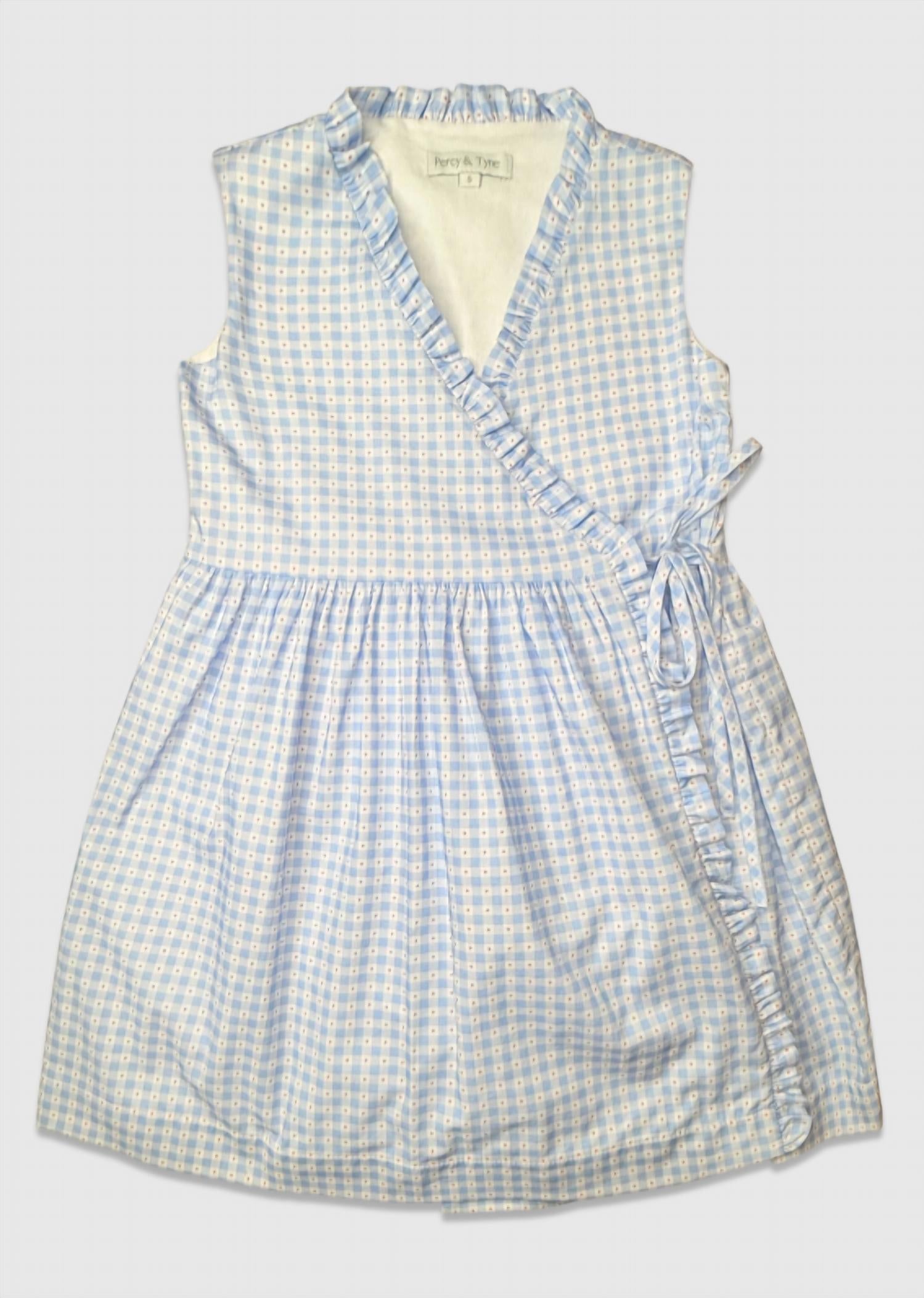 Percy & Tyne - Girl's Sleeveless Ruffle Wrap Dress