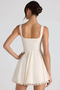 Oh Polly - Nanisca Tie-detail A-line Micro Mini Dress