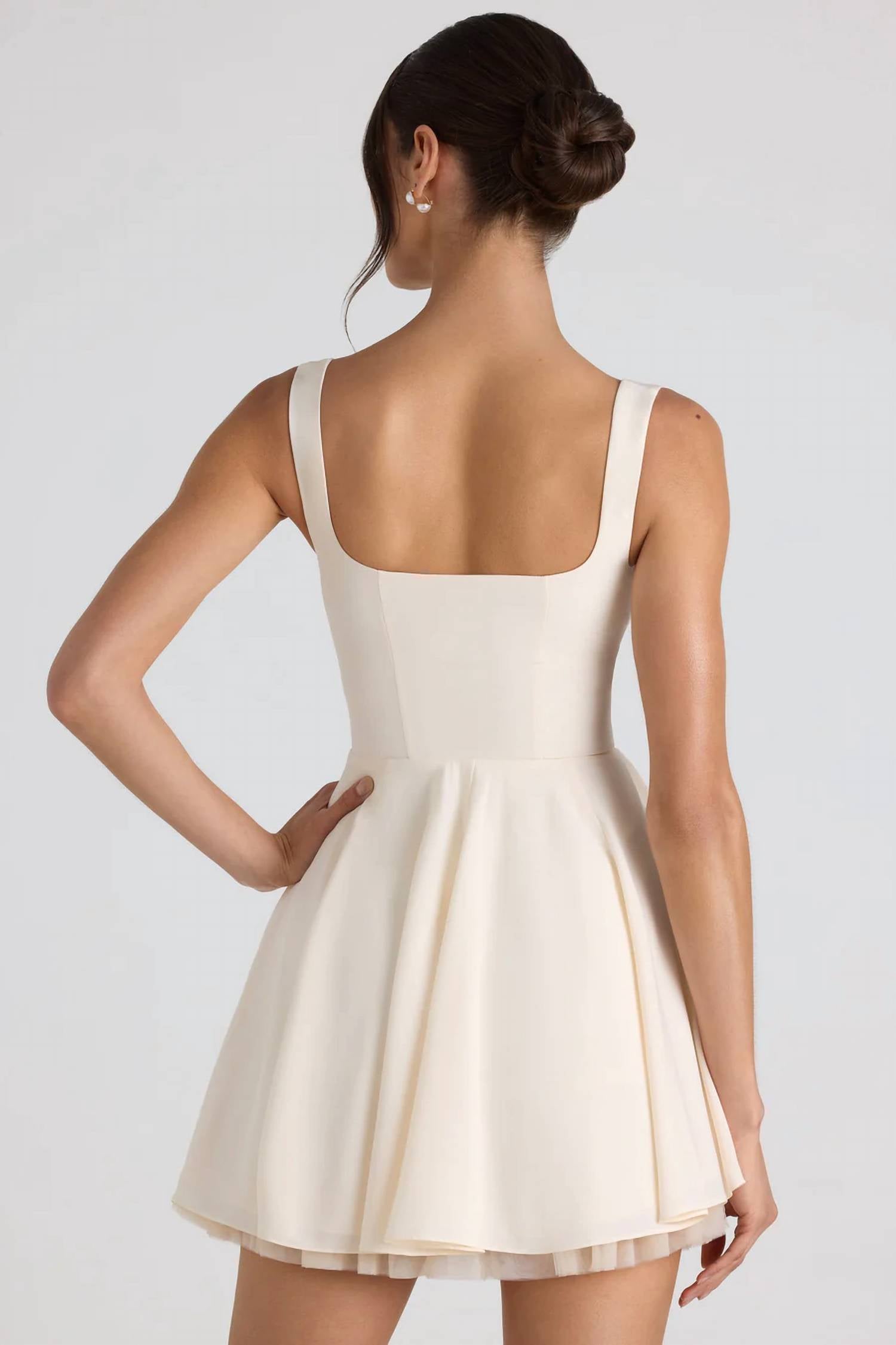 Oh Polly - Nanisca Tie-detail A-line Micro Mini Dress