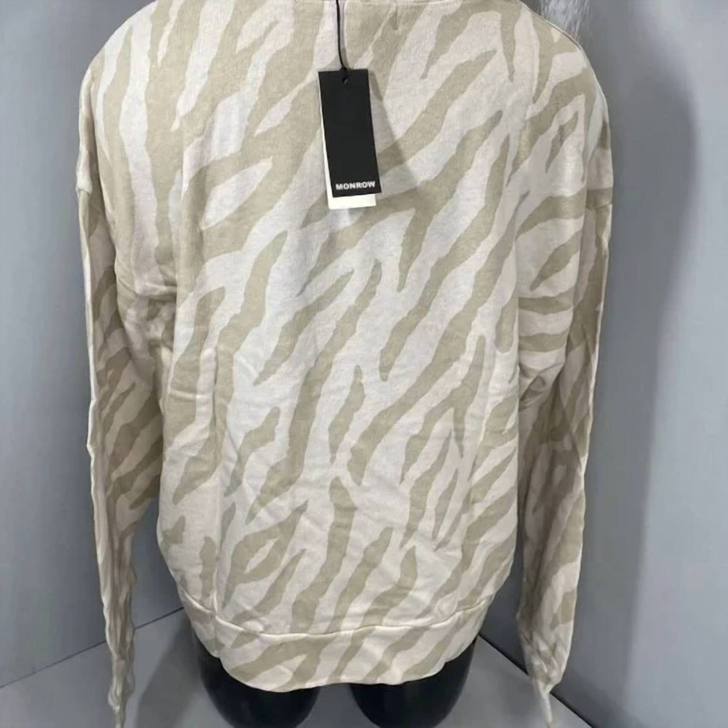 Monrow - Zebra Stripe Boxy Shirt Top