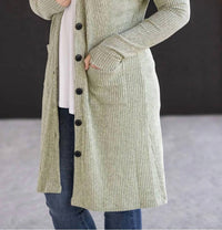 Michelle Mae Women's Button-front Rachel Ribbed Cardigan in sage - women's cardigan