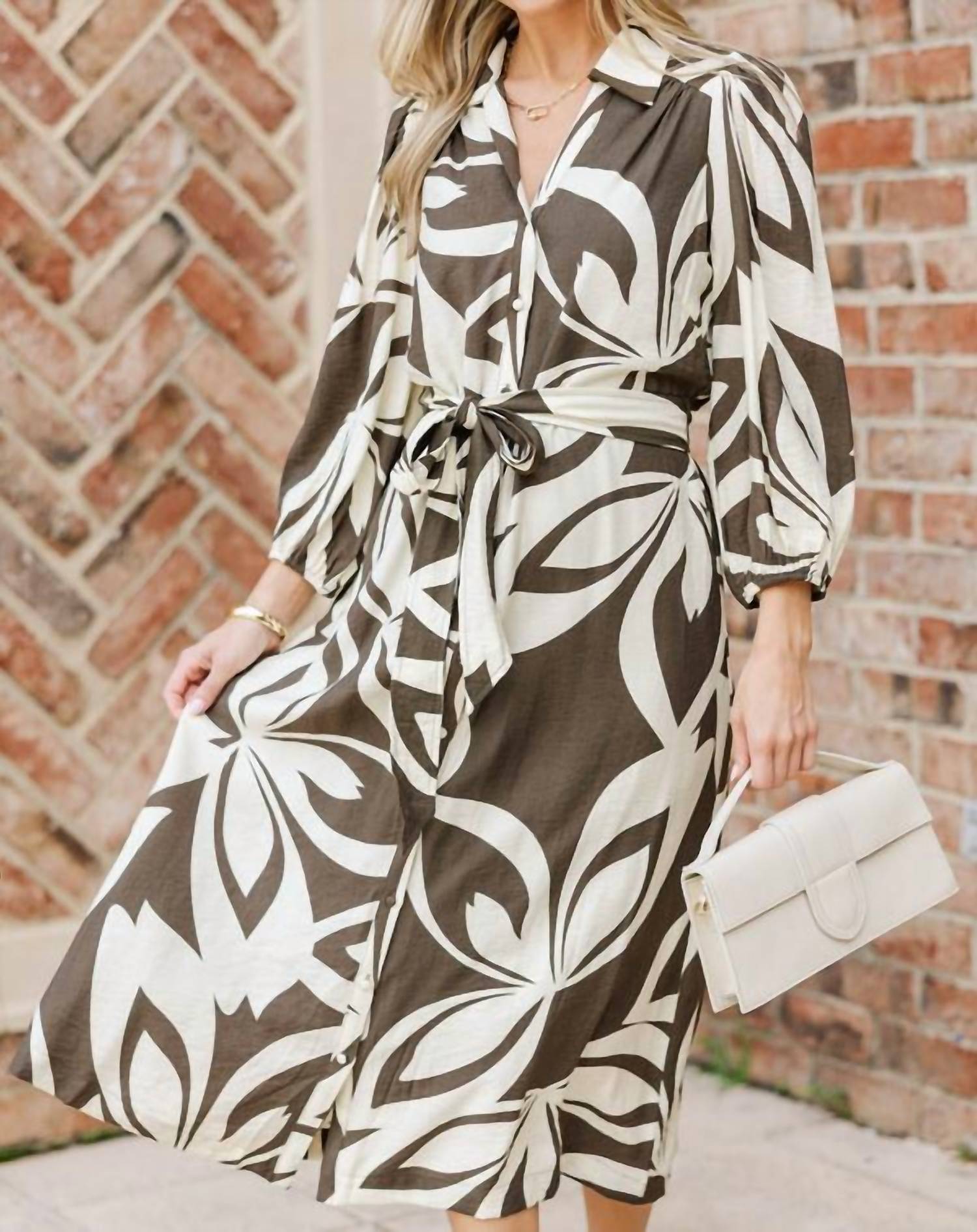 Umgee - Darla Abstract Midi Dress