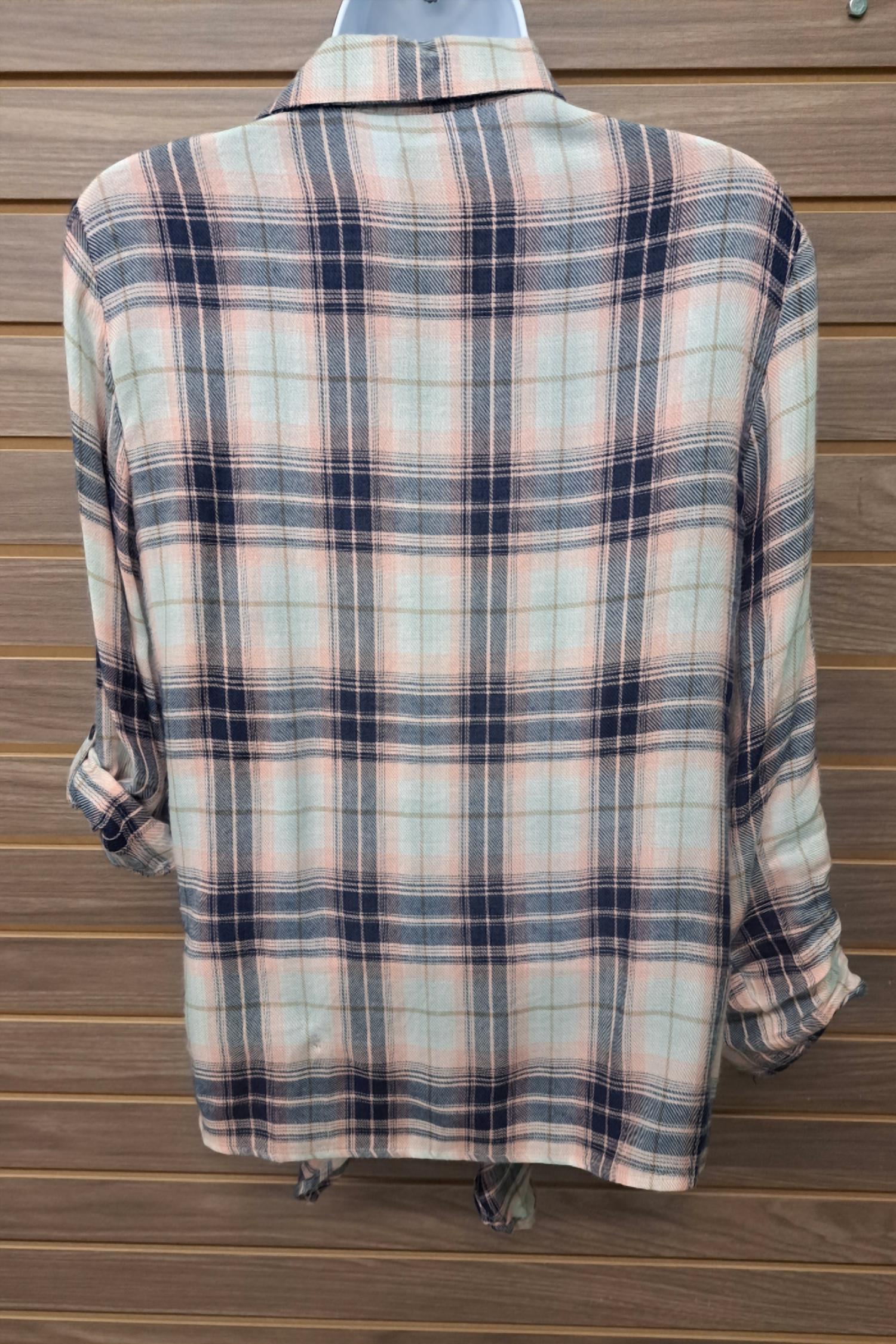 Cozy Casual - Women's Flannel Open Collar Blazer