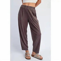 Rae Mode - Mineral Washed Cotton Pleated Sweats Joggers