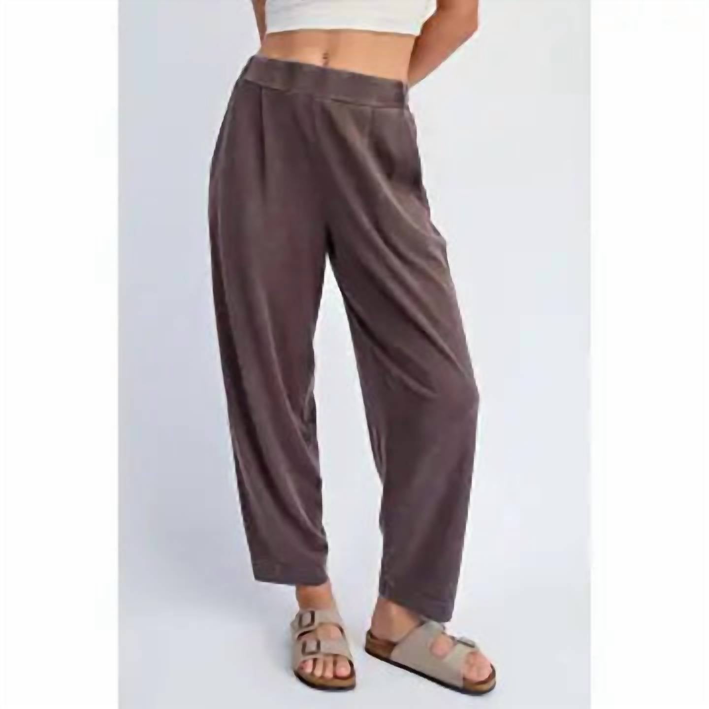 Rae Mode - Mineral Washed Cotton Pleated Sweats Joggers