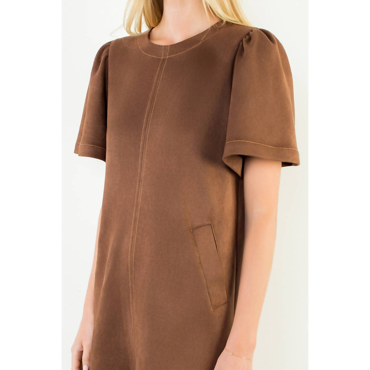 Thml - Suede Short Sleeve Dress