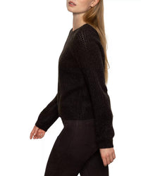 Sanctuary Cozy Moment Long Sleeve Sweater in semi sweet - women's sweater - alternate view