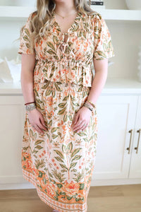 Olivaceous - Palm Midi Skirt
