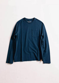 Iron & Resin Men's Faded Pocket Raglan in blue - men's long sleeve top