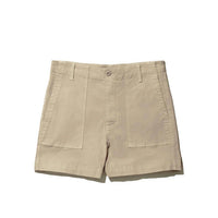KULE Mid Rise City Shorts in sand - women's shorts - alternate view