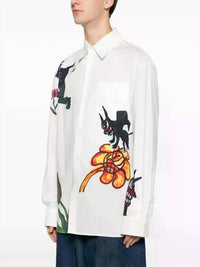 Marni - Wolfs & Tulip Poplin Printed Shirt