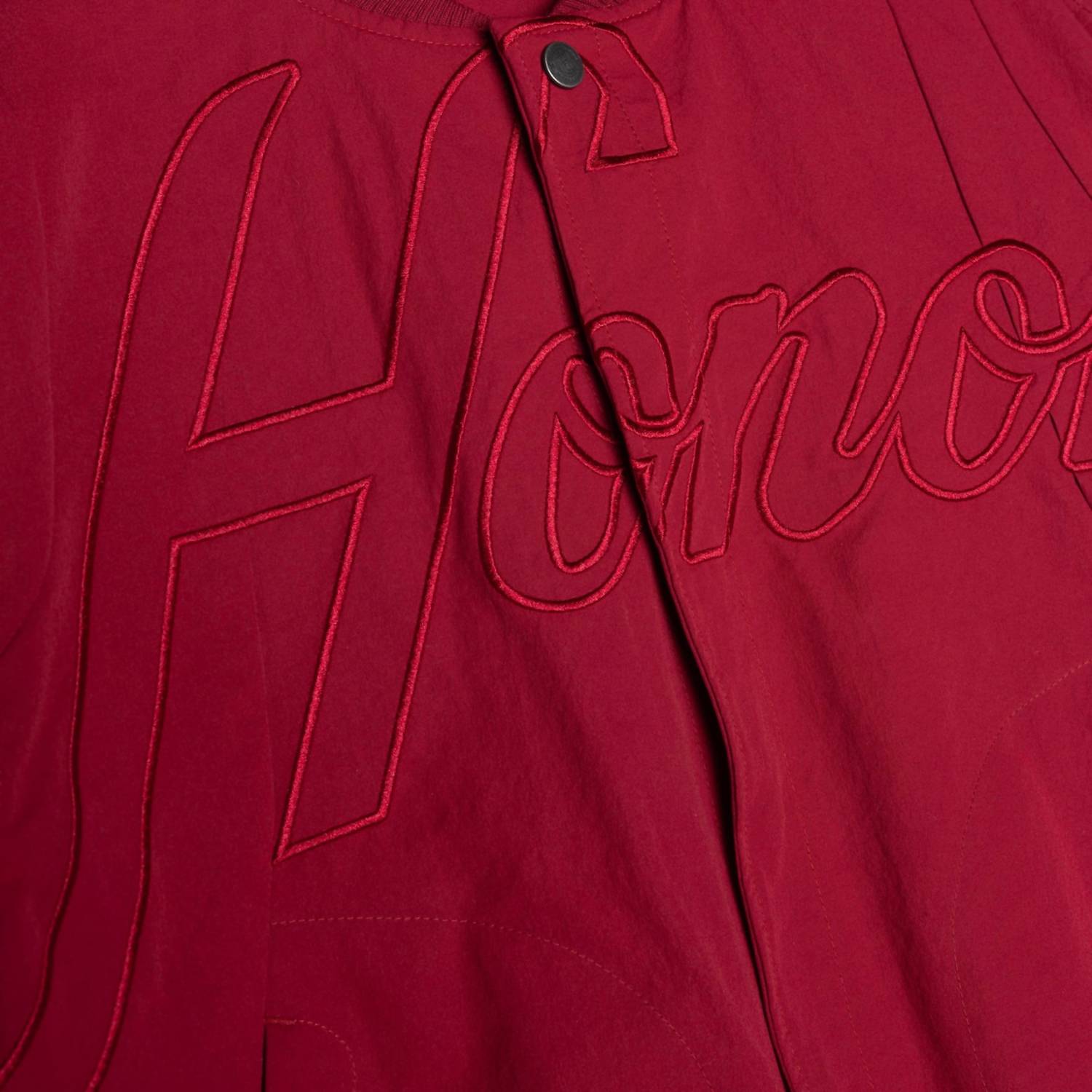 HONOR THE GIFT Men's Nylon Bomber in plum - men's jacket - alternate view