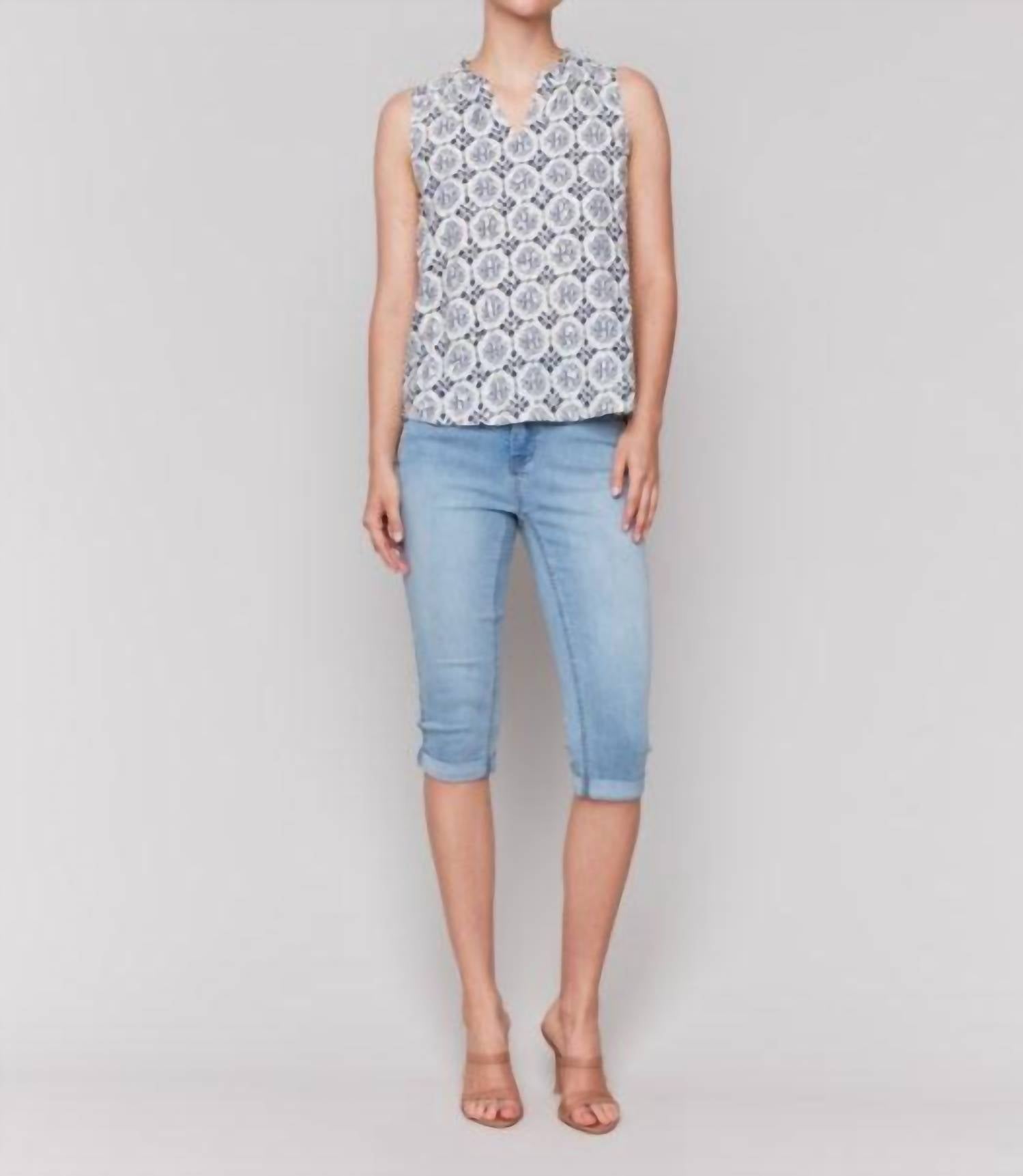 Charlie B - Printed Sleeveless Blouse