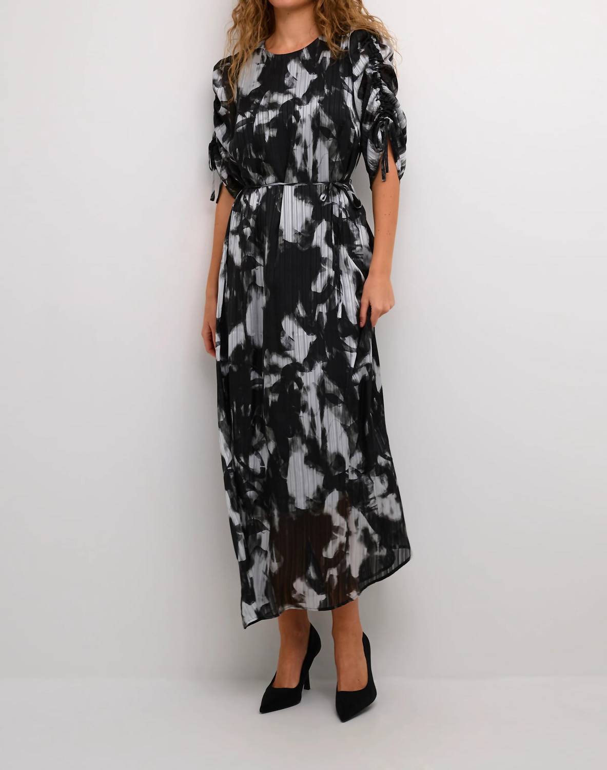 Kaffe - Kalifa Chiffon Half Sleeves Midi Dress