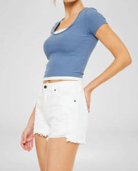 Kancan - High Rise Denim Shorts